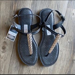 Black and silver sandals! Brand new with tag!